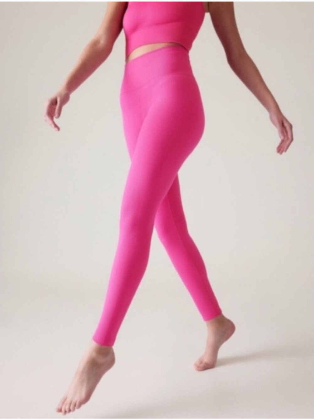 Athleta Aurora Ribbed Tight leggings in Pink